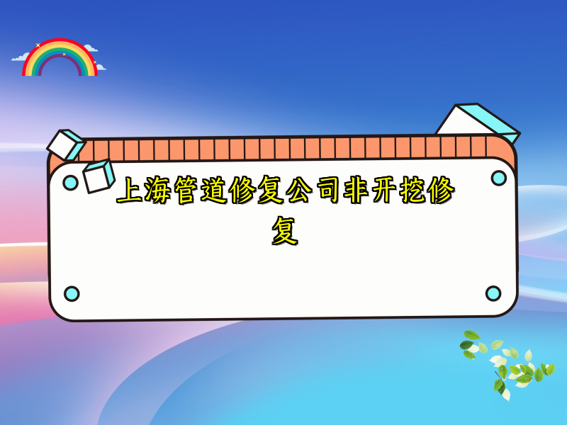 上海管道修复公司非开挖修复